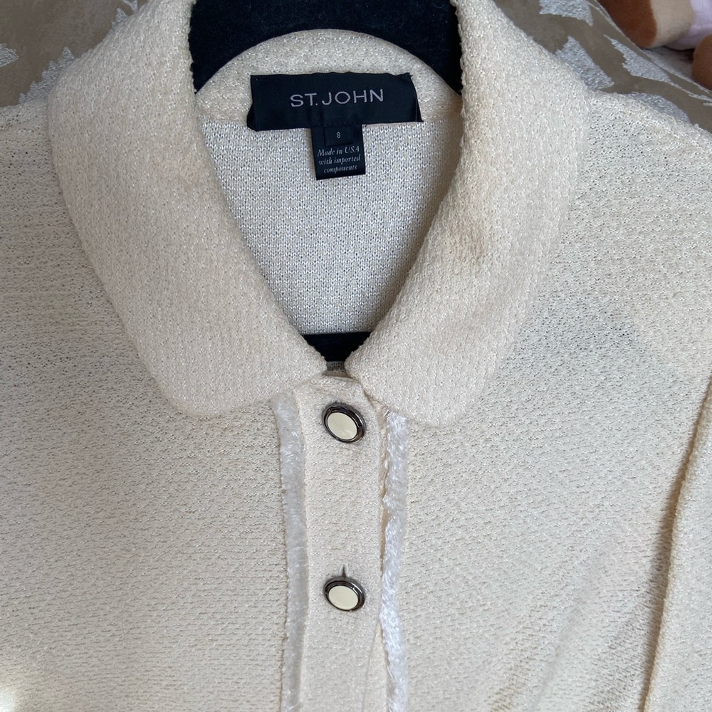 St. John cream ivory jacket 8 - Picture 5 of 7